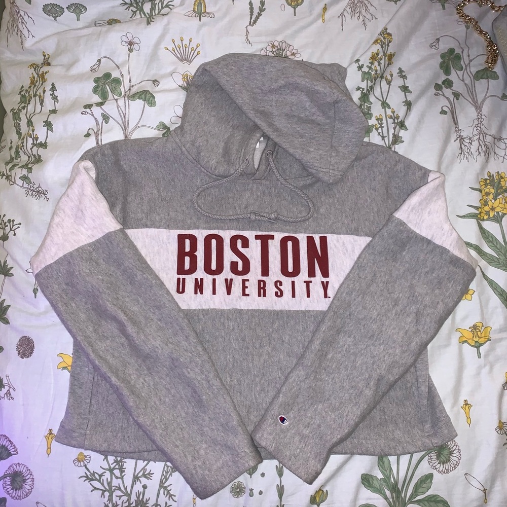 Boston University Cropped Hoodie